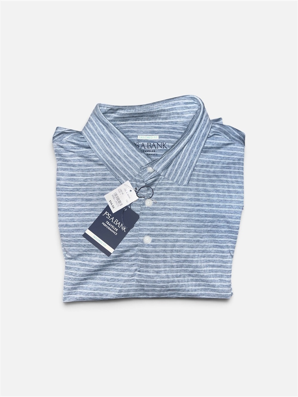 Jos. A. Bank Blue and White Striped Men's Polo Shirt